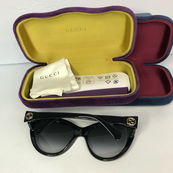 New Authentic Gucci Black 56 mm Gradient Women\'s Sunglasses GG0877S-001 56 main image 7